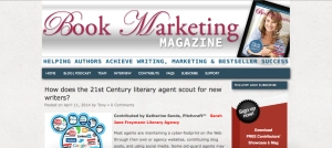Screenshot of the book marketing website