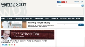Screenshot of Writer's Digest