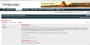 Another screen shot of Writer's Digest